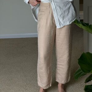 Vintage Ralph Lauren Linen Blend Pants in Natural Beige
